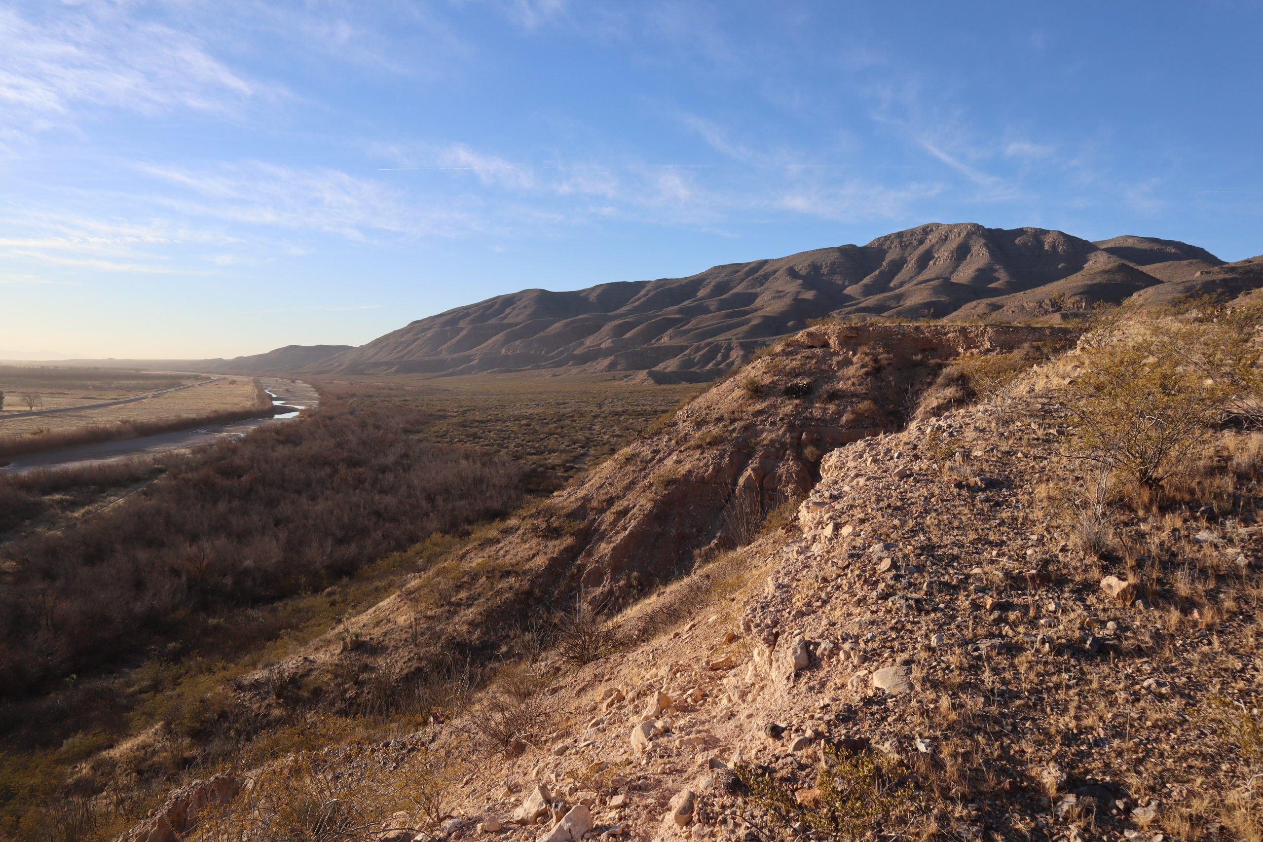 image of mountain range with river running through