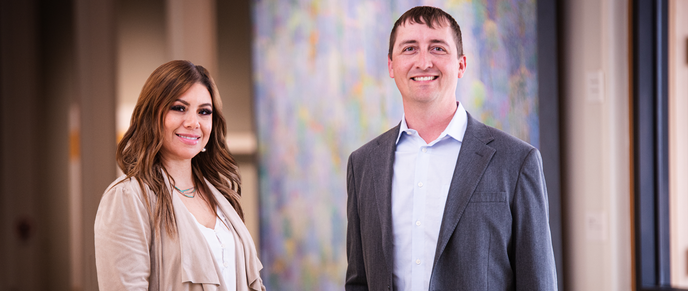 image of two bankers in the Roswell Museum and Art Center